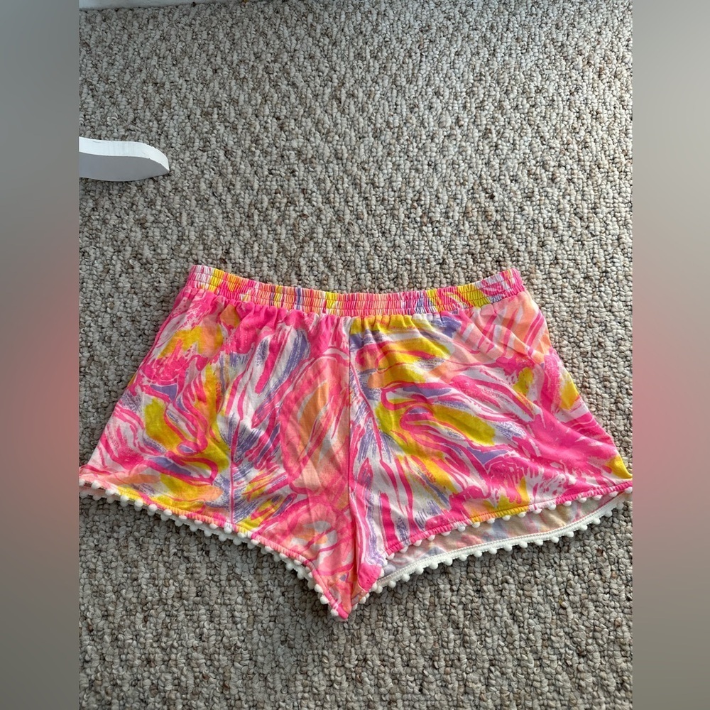 Lilly Pulitzer Pink and Gold Patterned Fabric size XL